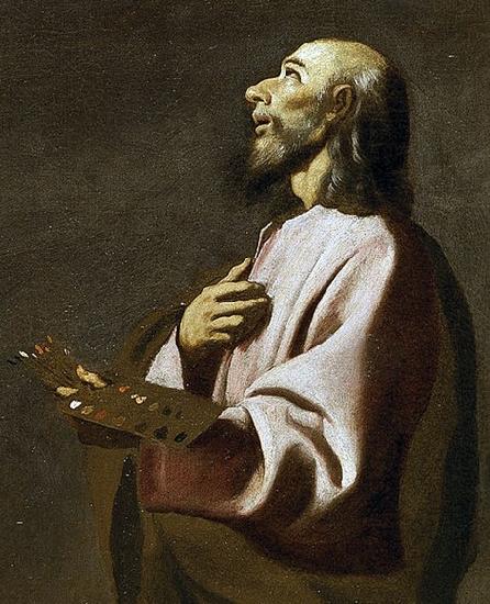 Francisco de Zurbaran Detail from Saint Luke as a Painter before Christ on the Cross. Widely believed to be a self-portrait Sweden oil painting art